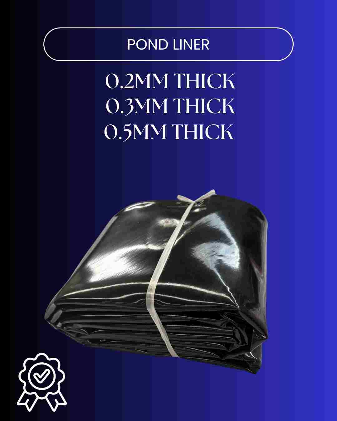 0.2mm, 0.3mm, and 0.5mm pond liner Qatar