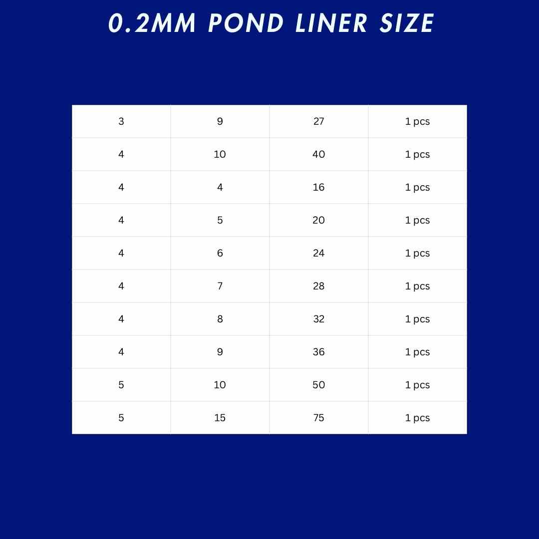 black 0.2mm pond liner